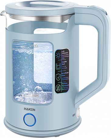 Ấm siêu tốc 2 lớp HAKEN 1500W 1.8L Model HK-ASG06B