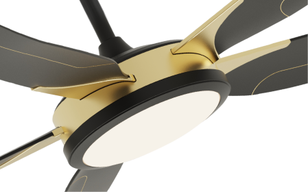 Quạt trần đèn DC 5 cánh  HAKEN Model HK-QT09W