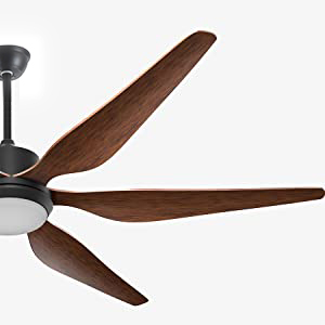 Quạt trần đèn DC 6 cánh Model HK-QT01-66BW