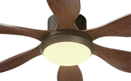 Quạt trần đèn DC 6 cánh Model HK-QT01-66BW