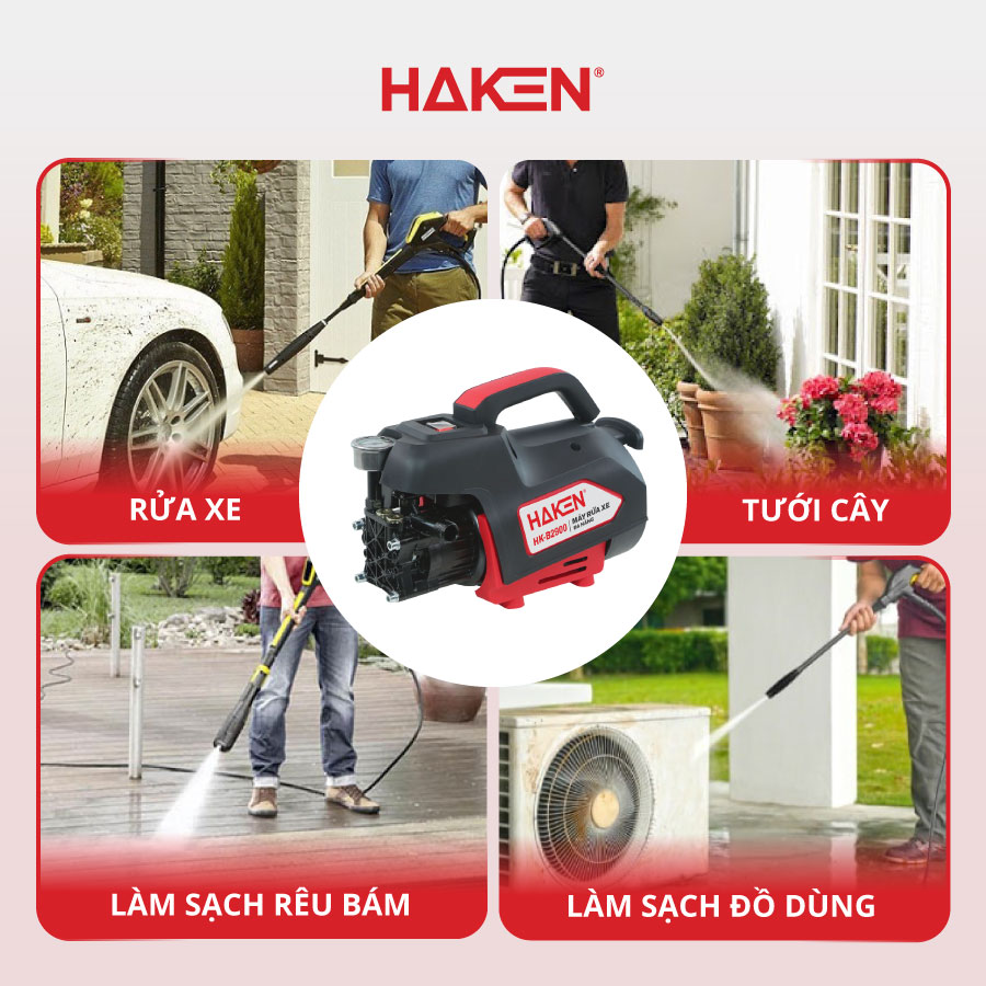 Đánh Giá Máy Rửa Xe HAKEN BN2900: Lựa Chọn Bền Bỉ Cho Gia Đình Hiện Đại